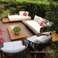 Современный алюминиевый тик секционная открытая мебель сад диван